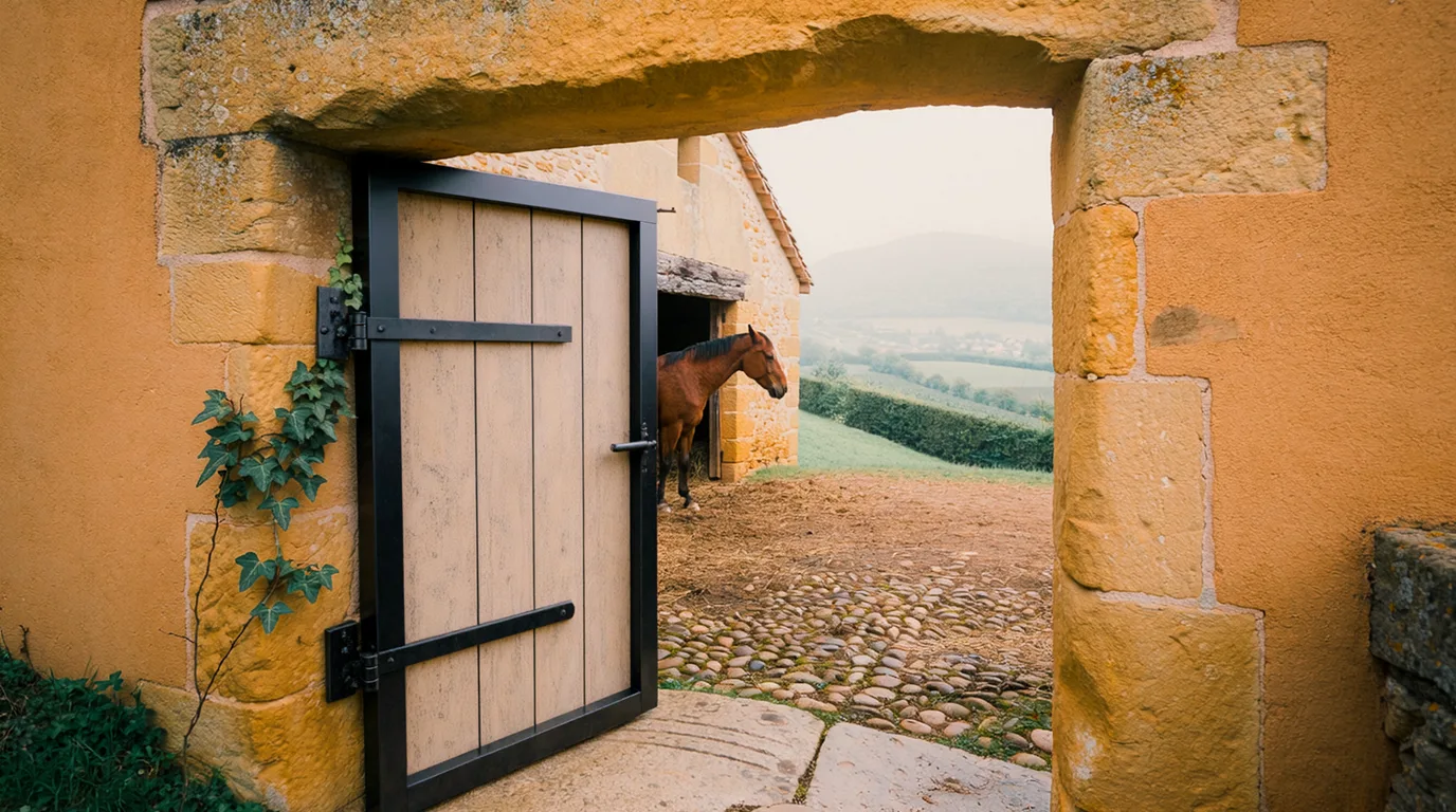 Entrée, Écurie de l'Olagnat, centre équestre à Chantemerle-les-Blés