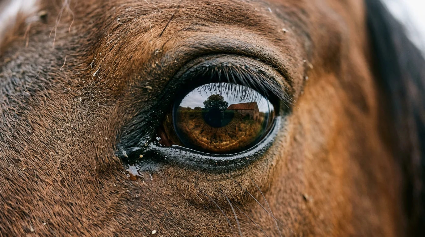 Un regard de cheval, Écurie de l'Olagnat, Chantemerle-les-Blés